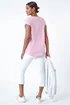 Roman Light Pink Plain Stretch Cotton Jersey T-Shirt - Size 18 Image 3