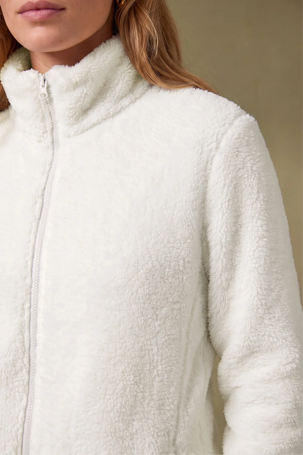 Roman White Soft Sherpa Fleece Jacket - XL Image 4