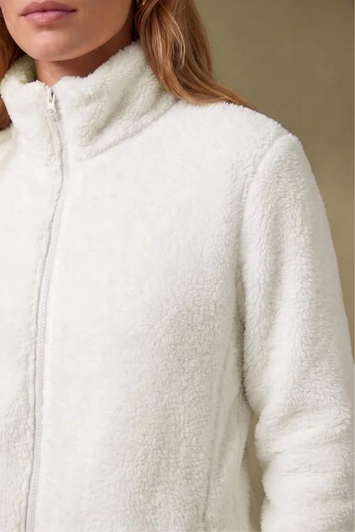 Roman White Soft Sherpa Fleece Jacket - XL Image 4