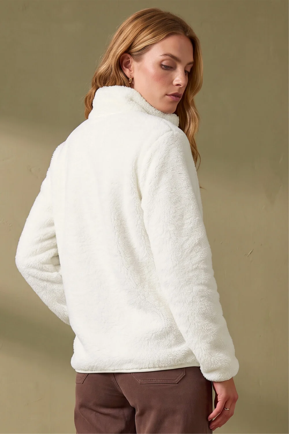 Roman White Soft Sherpa Fleece Jacket - XL Image 3
