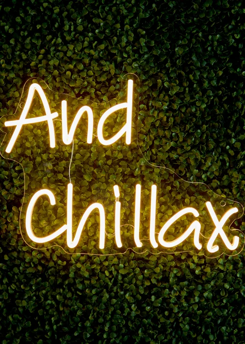 Premier Decorations LED Neon And Chillax Wall Sign - One Size Image 1