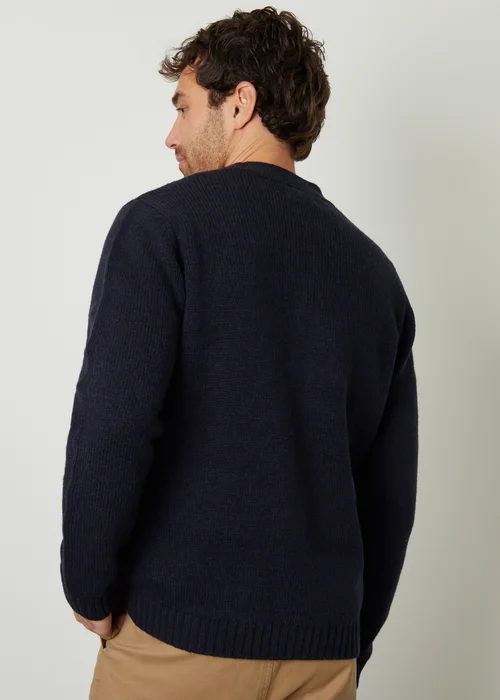Threadbare Navy Knitted V-Neck Cardigan - Medium Image 2