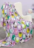Squishmallows Purple Playful Fleece Colorful Throw - One Size Image 1
