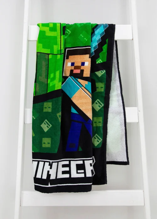 Minecraft Green Plater Beach Pool 100% Cotton Towel - One Size Image 3
