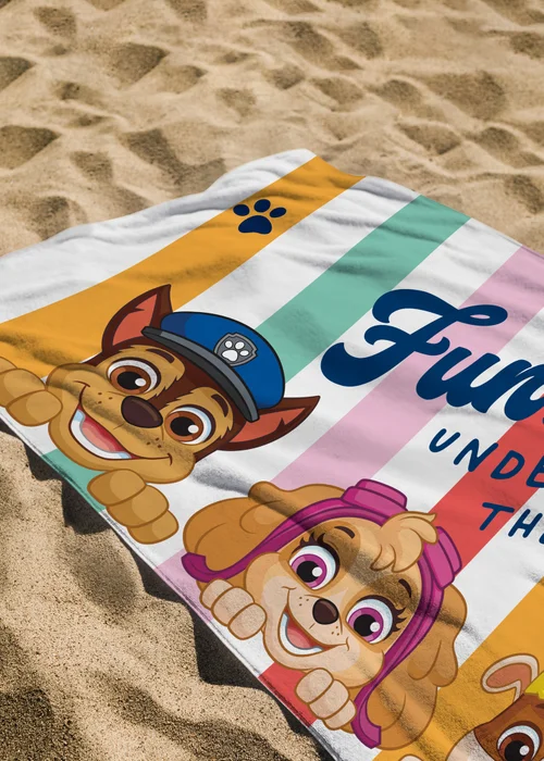 Paw Patrol Yellow Sunny Beach Pool Towel - One Size Image 2