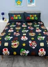 Nintendo Black Blackened Duvet Cover Set - Single Image 1