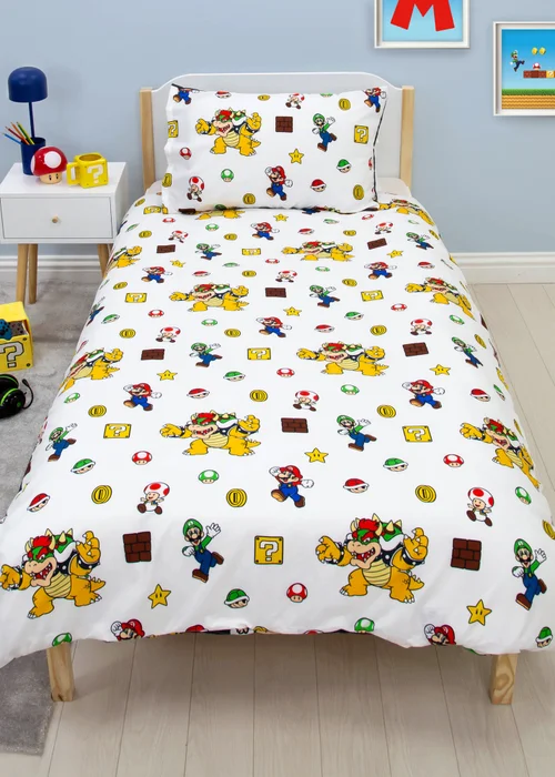 Nintendo Black Blackened Duvet Cover Set - Single Image 4