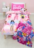 Barbie Pink Unboxed Brushed Microfibre Duvet Cover Set - Single Image 3