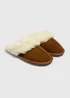 Tan Suede Trim Mules - Small Image 1