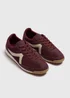 Burgundy Retro Trainers - Size 4 Image 1