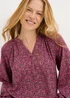 Pink Ditsy Floral V Neck Blouse - Size 28 Image 2