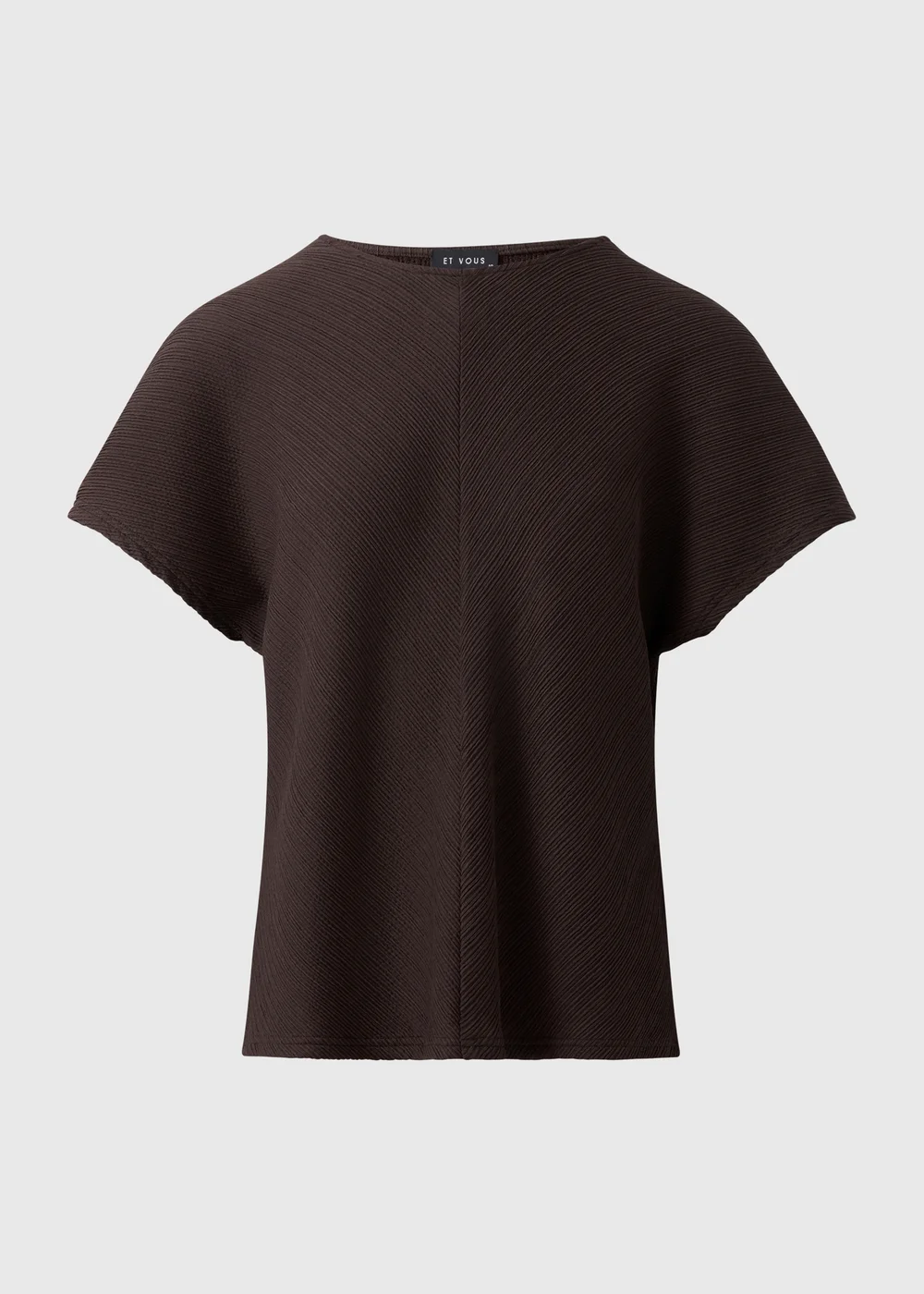 Et Vous Brown Plisse Co Ord Top - Size 28 Image 1