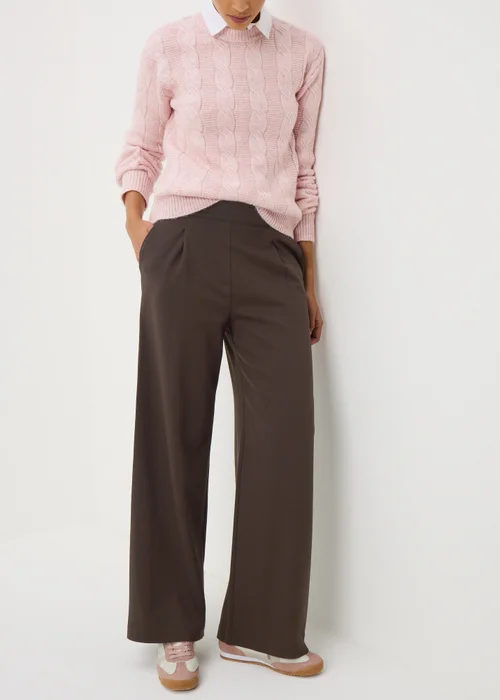 Brown Formal Waistband Trousers - Size 18 31 leg Image 1