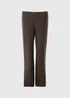 Chocolate Soft Touch Co Ord Trousers - Size 26 29 leg Image 4