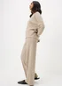Beige Soft Touch Co Ord Trousers - Size 24 29 leg Image 1