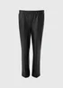 Black Faux Leather Straight Trousers - Size 24 Image 3