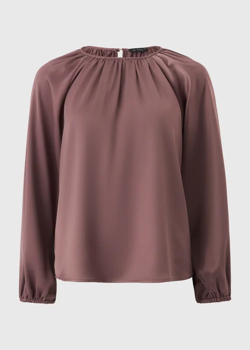Et Vous Mauve Satin Blouse - Size 22 Image 4