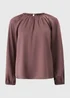 Et Vous Mauve Satin Blouse - Size 22 Image 4