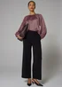 Et Vous Mauve Satin Blouse - Size 22 Image 2