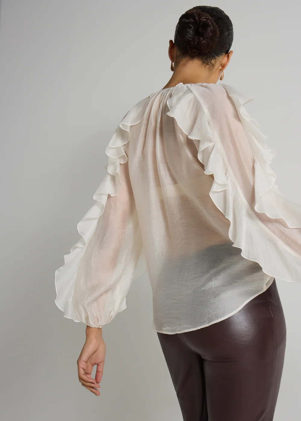 Et Vous Cream Frill Blouse - 8 Image 3