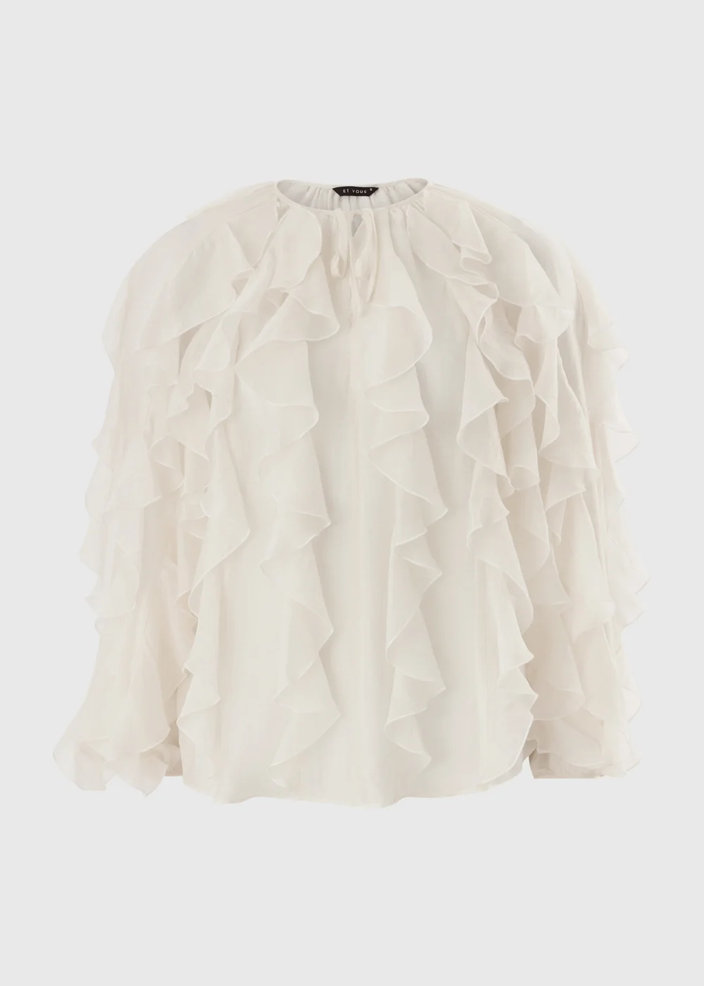 Et Vous Cream Frill Blouse - 8 Image 4