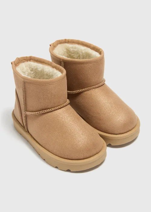 Girls Tan Snug Boots (Younger 4-9) - Size 4 Infants Image 1