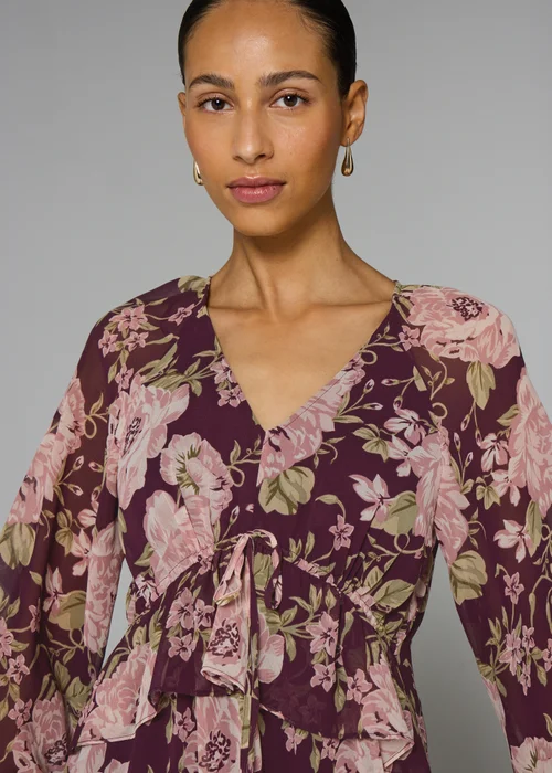 Et Vous Floral Frill Midaxi Dress - Size 14 Image 2