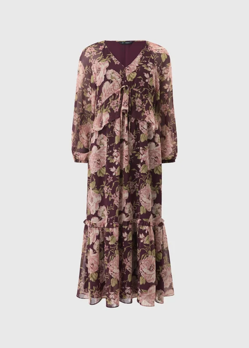 Et Vous Floral Frill Midaxi Dress - Size 14 Image 4