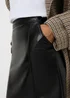 Black Faux Leather Mini Skirt - Size 26 Image 2