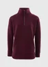 Souluxe Burgundy Half Zip Top - Small Image 2