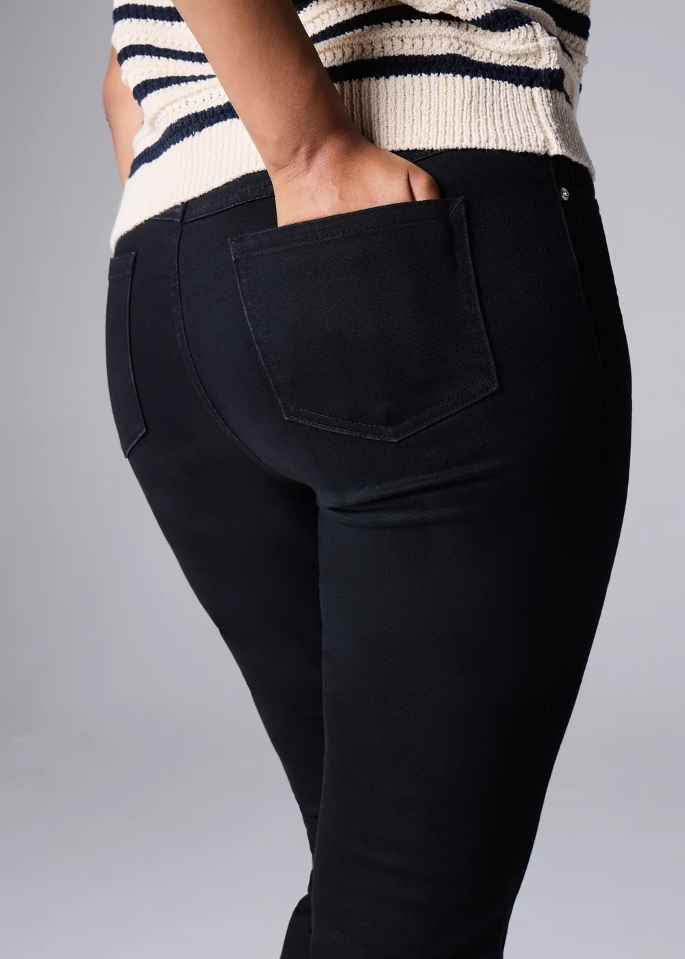 Black Bootcut Jeans - Size 08 29 leg Image 2