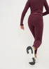 Souluxe Burgundy Gym Leggings - 8 Image 3
