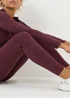 Souluxe Burgundy Gym Leggings - 8 Image 2