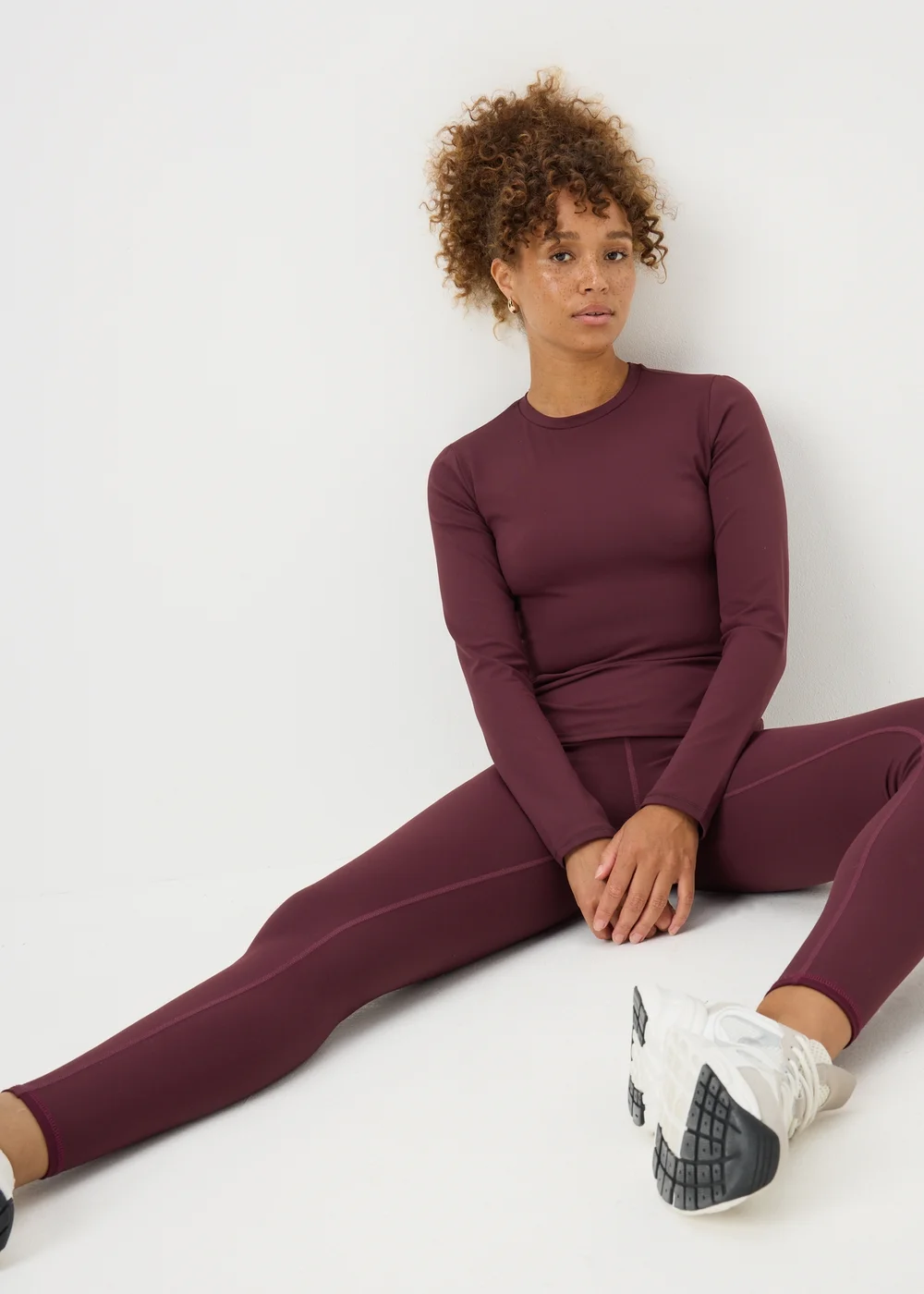 Souluxe Burgundy Gym Leggings - 8 Image 1