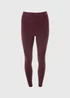 Souluxe Burgundy Gym Leggings - 8 Image 4