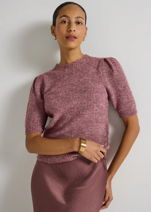 Et Vous Mauve Fluffy Knit Jumper - 12 Image 1