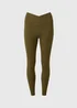 Souluxe Khaki Wrap Waist Leggings - 8 Image 4