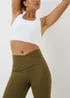 Souluxe Khaki Wrap Waist Leggings - 8 Image 3