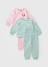2 Pack Girls Pink Woodland Pyjama Set (1-7yrs) - Age 3 - 4 Years Image 1