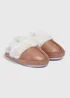 Girls Tan Mule Snug Slippers (Younger 4-12) - Size 5 Infants Image 1