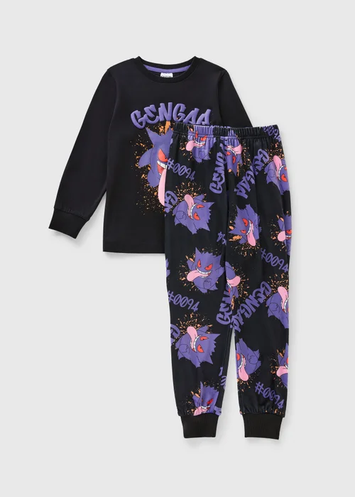 Pokemon Boys Black Gengar Pyjama Set (4-13yrs) - Age 4 Years Image 1