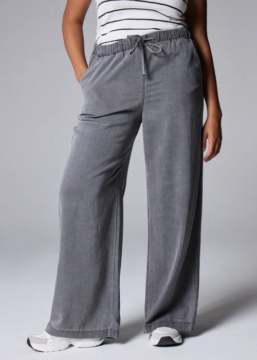 Grey Comfort Fit Wide Leg Jeans - Size 10 29 leg Image 3