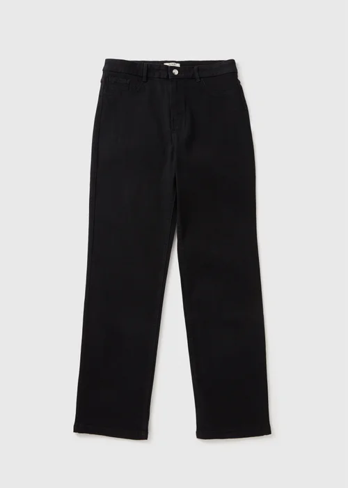 Black Straight Leg Jeans - Size 08 29 leg Image 3