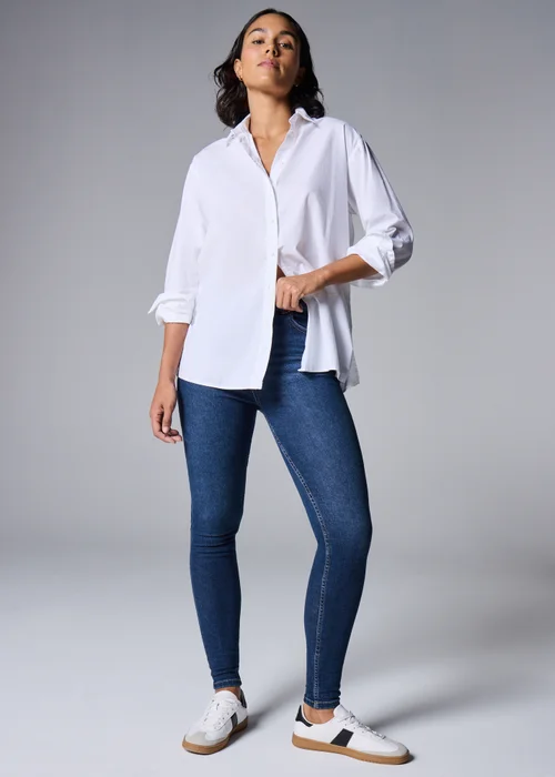 Darkwash April Skinny Jeggings - Size 24 29 leg Image 1