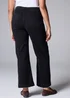 Black Front Pocket Wide Leg Jeans - Size 08 29 leg Image 4