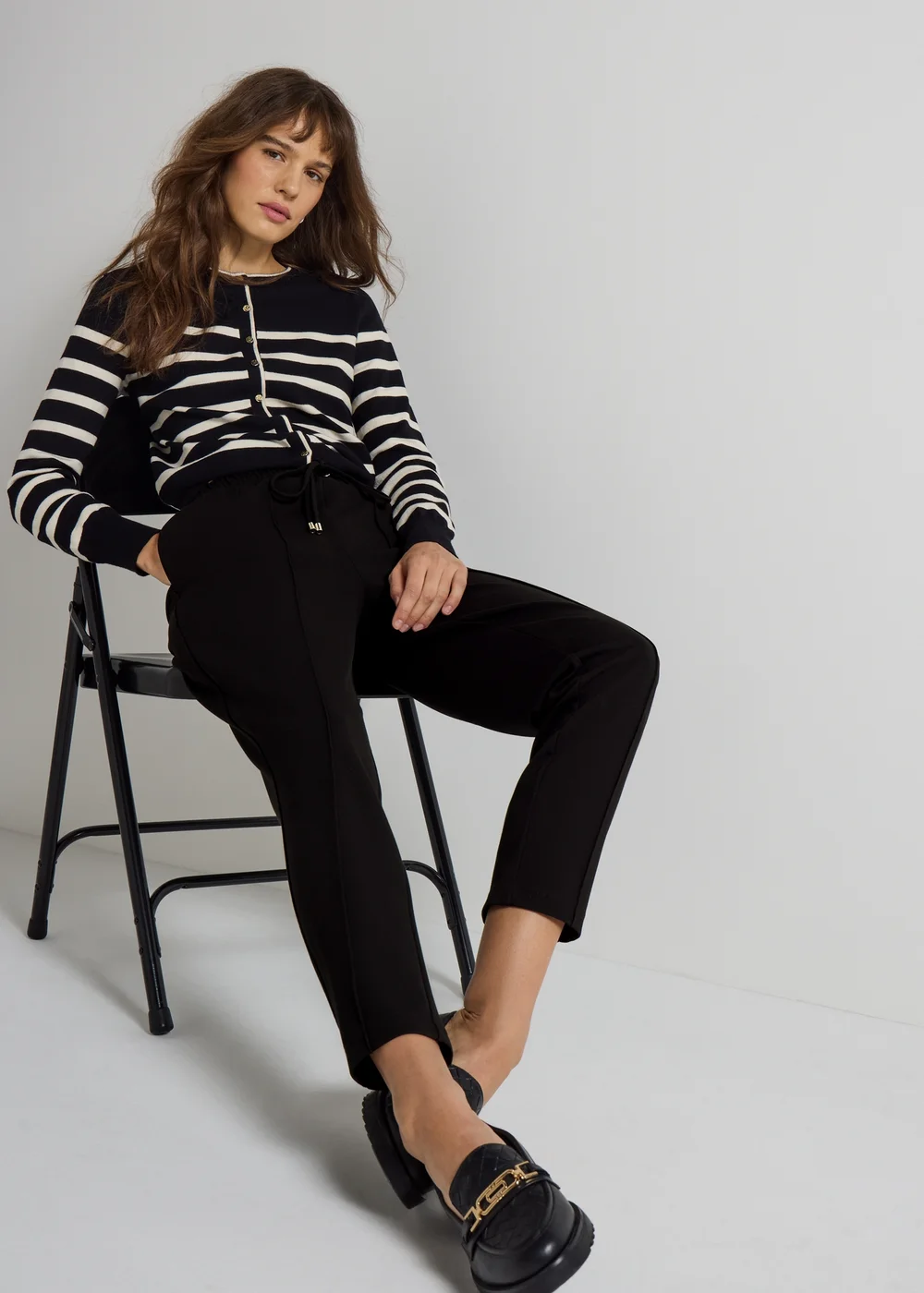 Et Vous Black Ponte Twill Jogging Bottoms - Size 26 Image 2