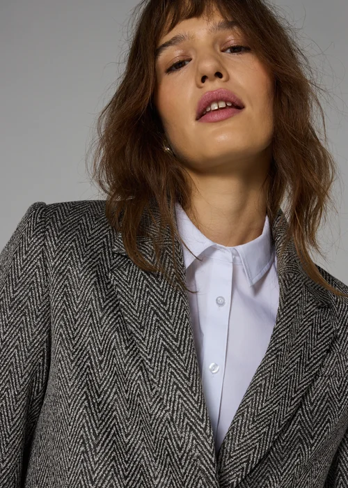 Et Vous Grey Herringbone Ponte Blazer - 10 Image 2