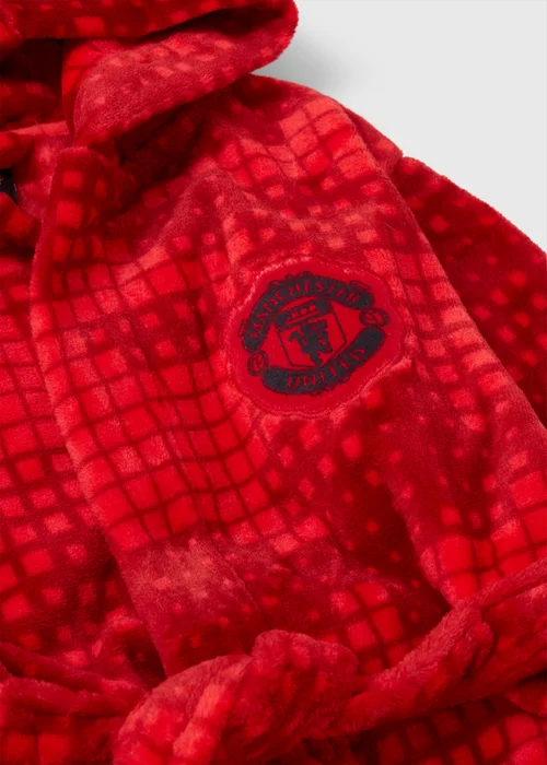 Manchester United Boys Red Dressing Gown (4-13yrs) - Age 4 Years Image 2