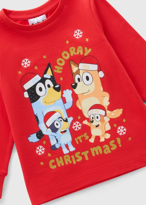 Bluey Red Christmas Pyjama Set (1-7yrs) - 1 to 1 half years Image 2