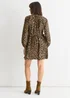 Gini London Brown Animal Smock Mini Dress - 12 Image 2